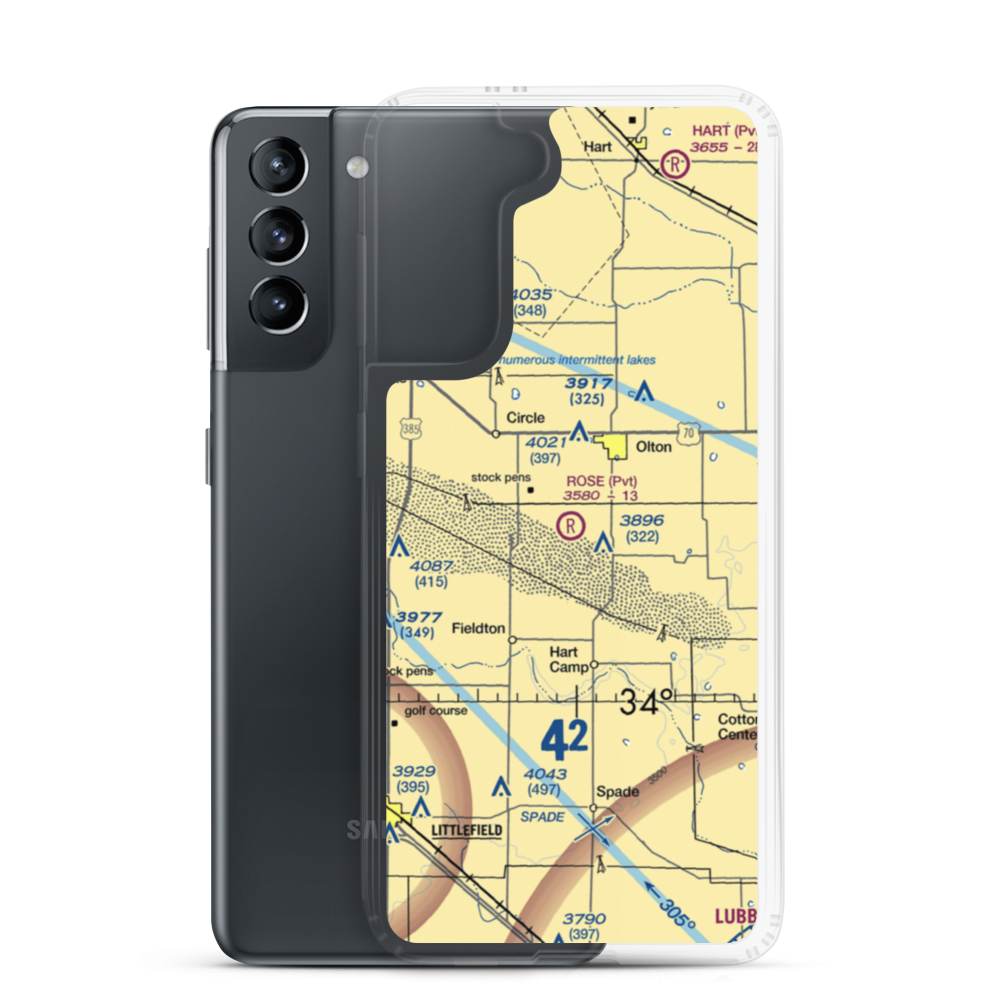 Rose Ranch Airport (XS06) VFR Sectional Samsung Case Samsung Galaxy S21 model shown