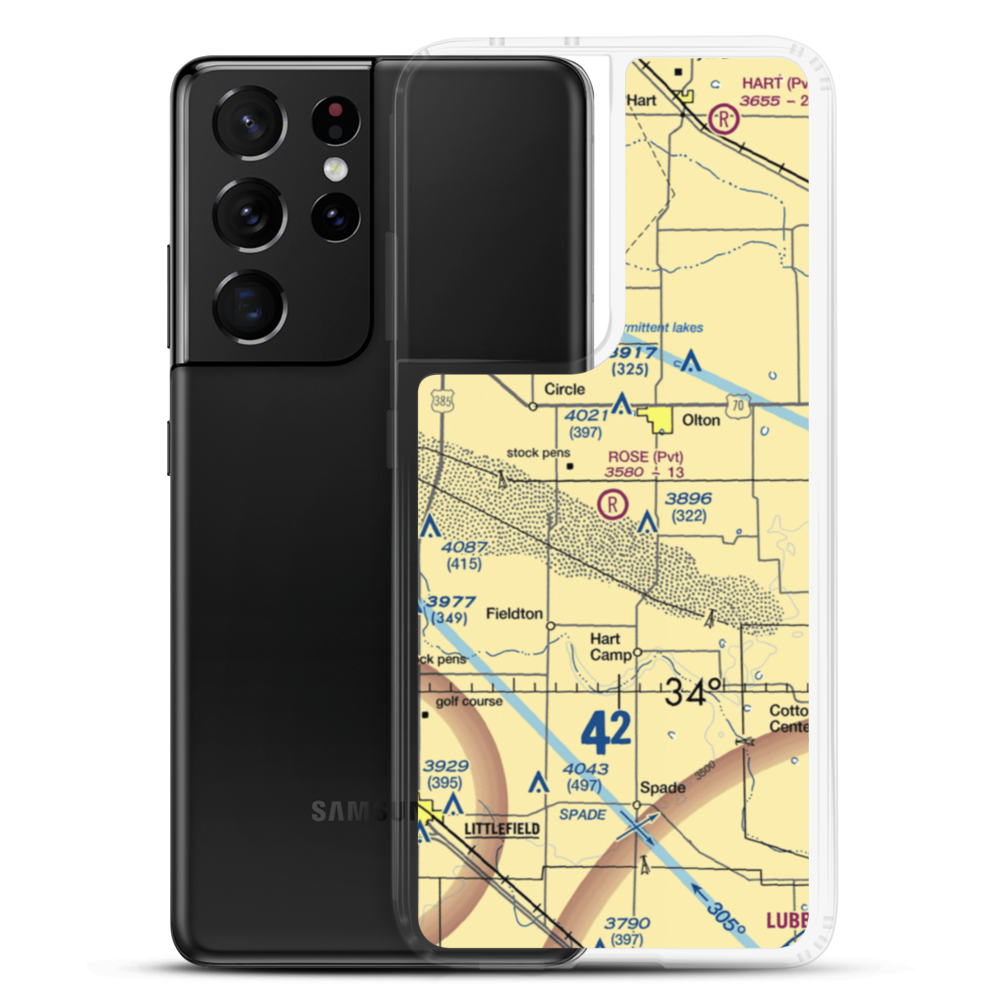 Rose Ranch Airport (XS06) VFR Sectional Samsung Case Samsung Galaxy S21 Ultra model shown