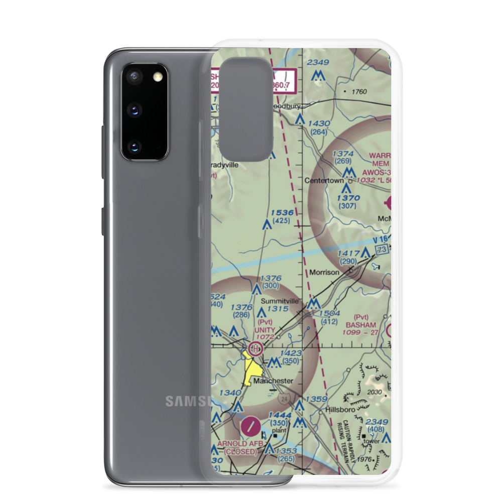 Roseanne Airport (43TN) VFR Sectional Samsung Case Samsung Galaxy S20 model shown