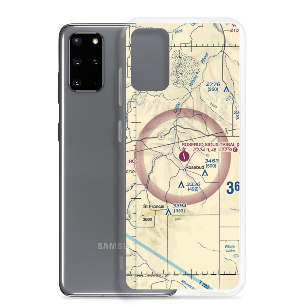 Rosebud Sioux Tribal Airport (SUO) VFR Sectional Samsung Case Samsung Galaxy S20 Plus model shown