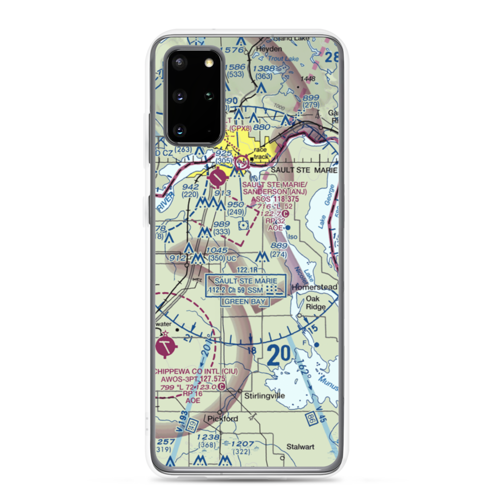 Rosedale Airport (1MI6) VFR Sectional Samsung Case Samsung Galaxy S20 Plus model shown