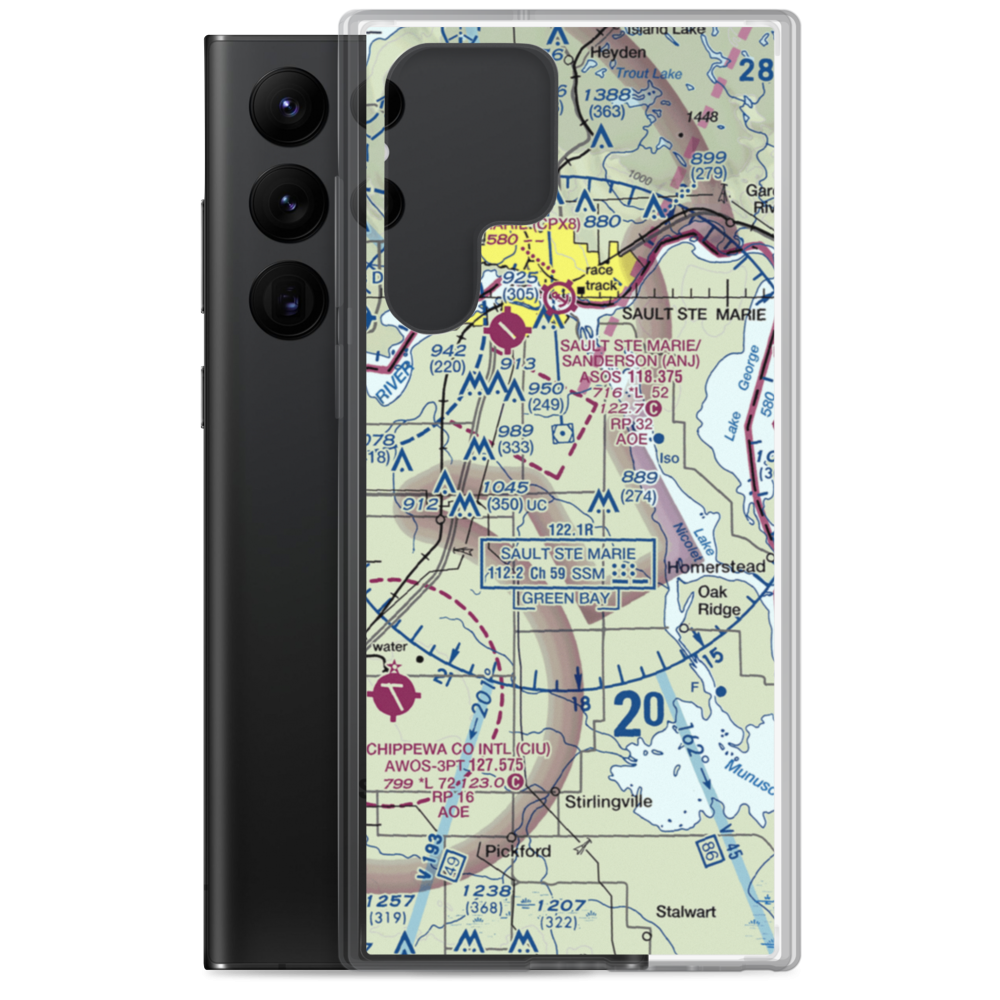 Rosedale Airport (1MI6) VFR Sectional Samsung Case Samsung Galaxy S22 Ultra model shown