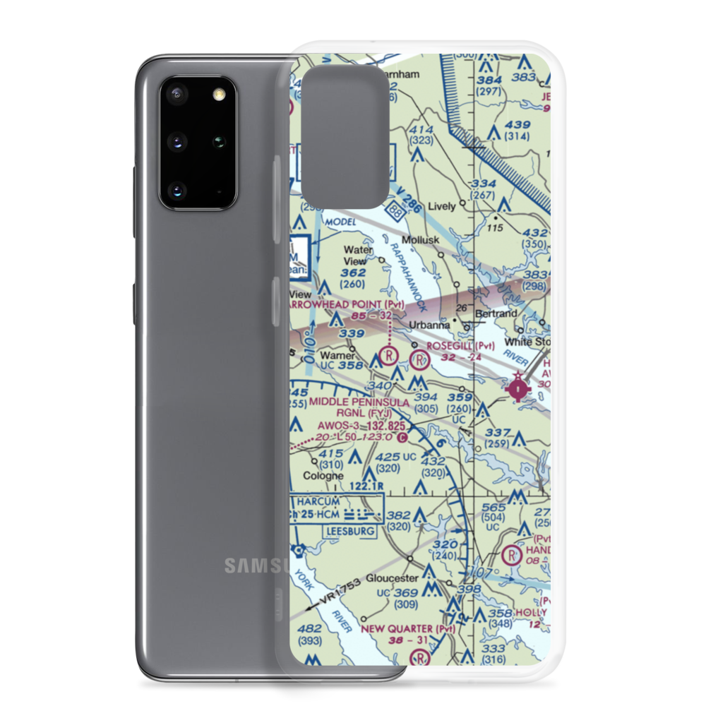 Rosegill Farm Airstrip (2VA5) VFR Sectional Samsung Case Samsung Galaxy S20 Plus model shown