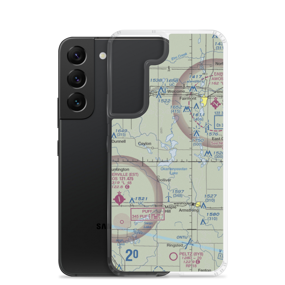 Rosenberg Airport (MY80) VFR Sectional Samsung Case Samsung Galaxy S22 model shown