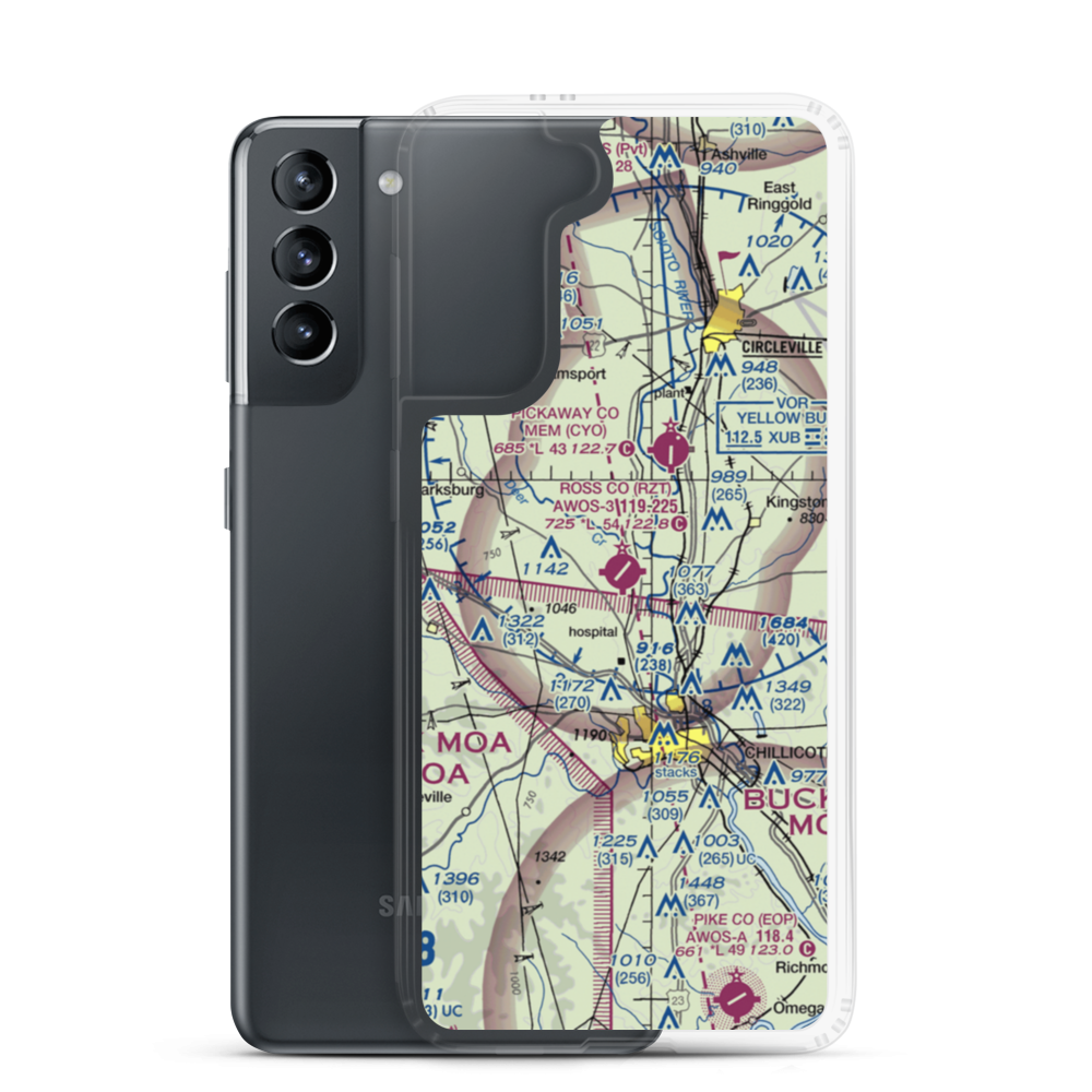 Ross County Airport (RZT) VFR Sectional Samsung Case Samsung Galaxy S21 model shown