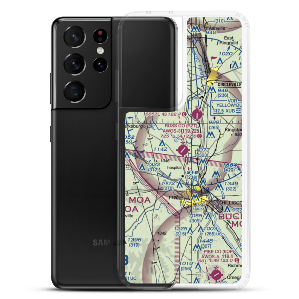 Ross County Airport (RZT) VFR Sectional Samsung Case Samsung Galaxy S21 Ultra model shown
