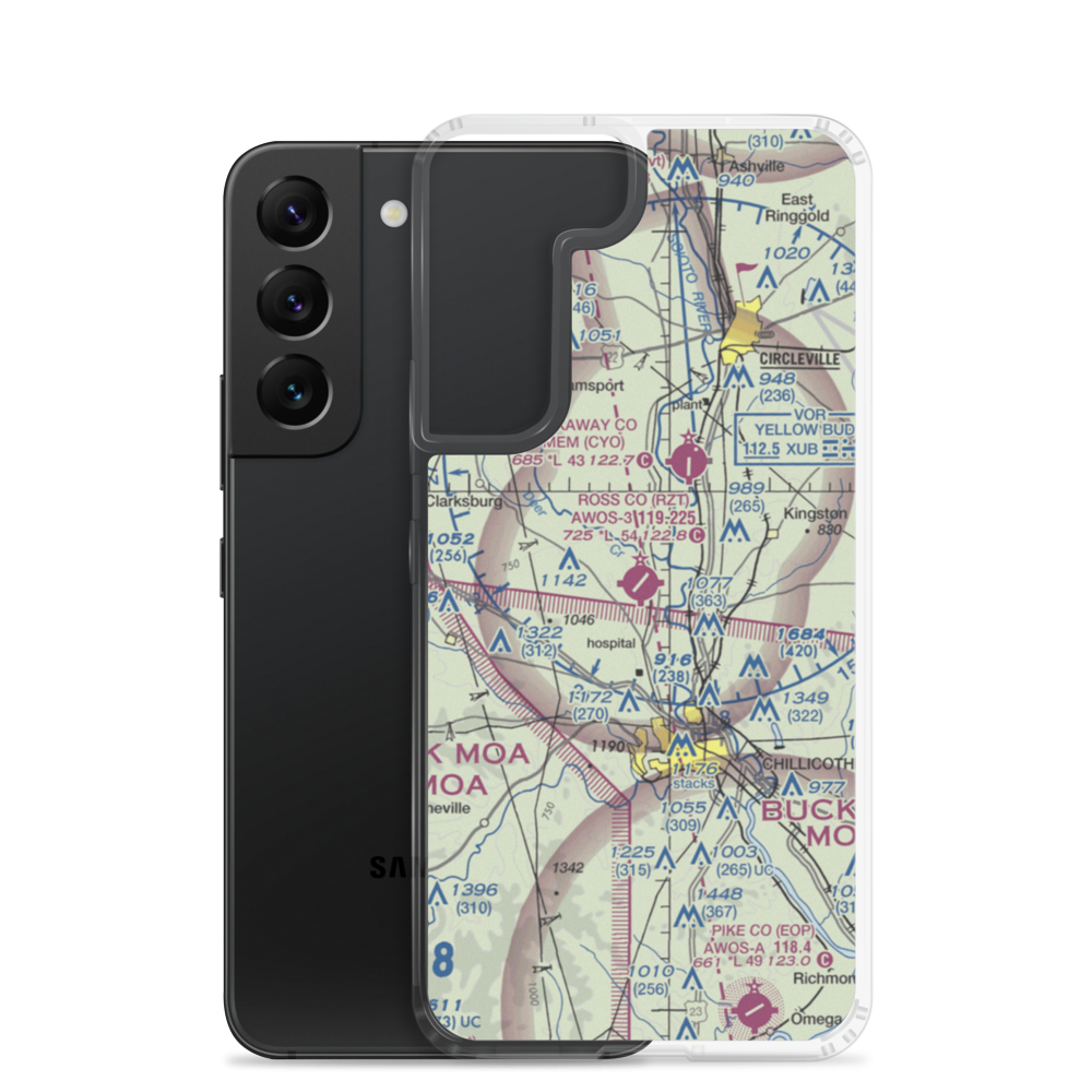 Ross County Airport (RZT) VFR Sectional Samsung Case Samsung Galaxy S22 model shown