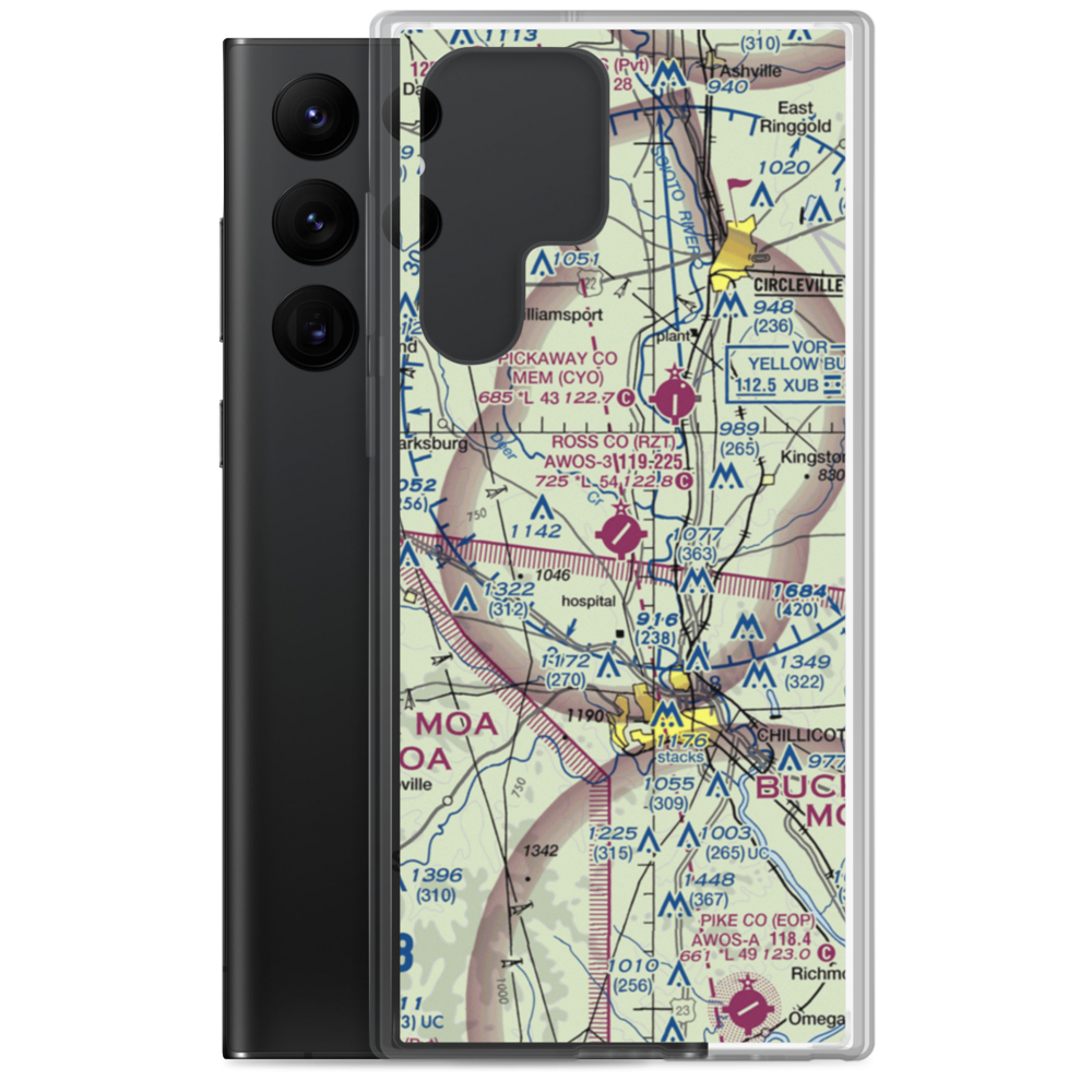 Ross County Airport (RZT) VFR Sectional Samsung Case Samsung Galaxy S22 Ultra model shown
