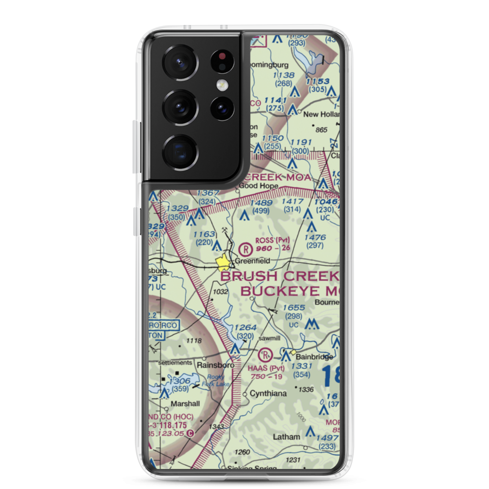Ross Field (OI25) VFR Sectional Samsung Case Samsung Galaxy S21 Ultra model shown
