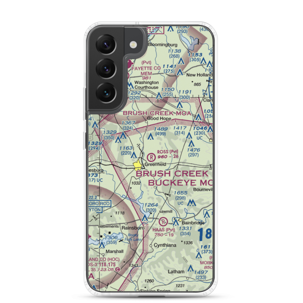 Ross Field (OI25) VFR Sectional Samsung Case Samsung Galaxy S22 Plus model shown