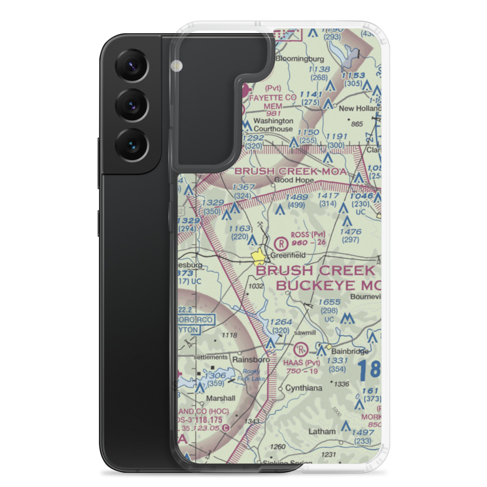 Ross Field (OI25) VFR Sectional Samsung Case Samsung Galaxy S22 Plus model shown