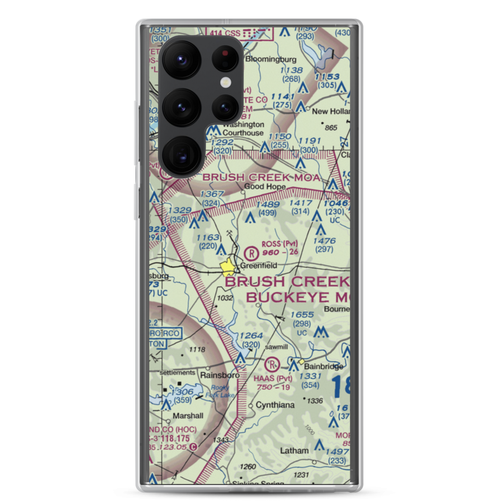 Ross Field (OI25) VFR Sectional Samsung Case Samsung Galaxy S22 Ultra model shown