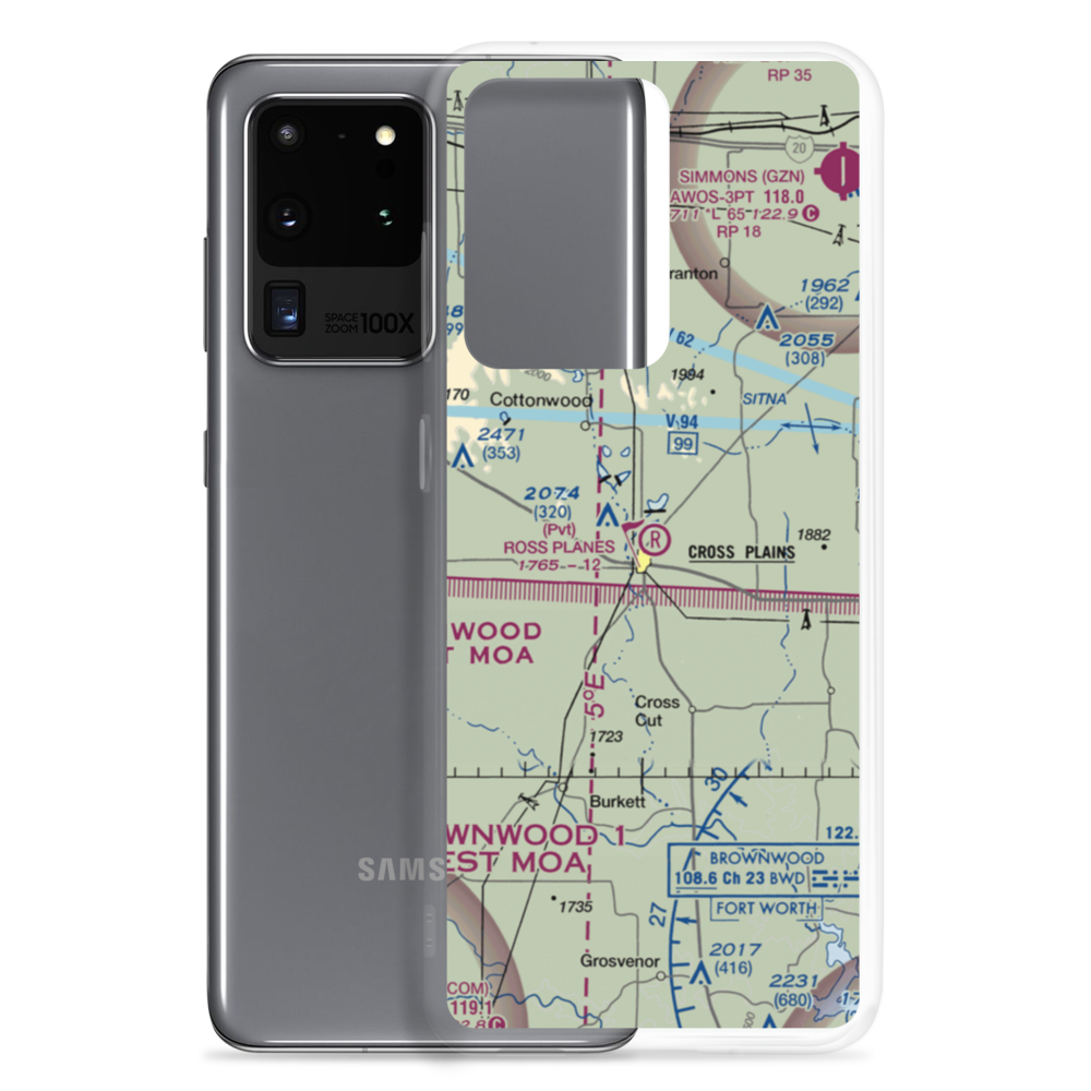 Ross Planes Airport (TX11) VFR Sectional Samsung Case Samsung Galaxy S20 Ultra model shown