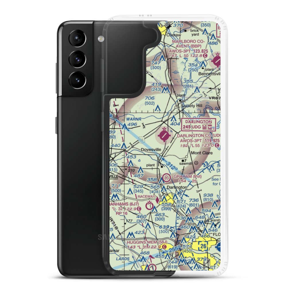 Ross Strip (SC25) VFR Sectional Samsung Case Samsung Galaxy S21 Plus model shown