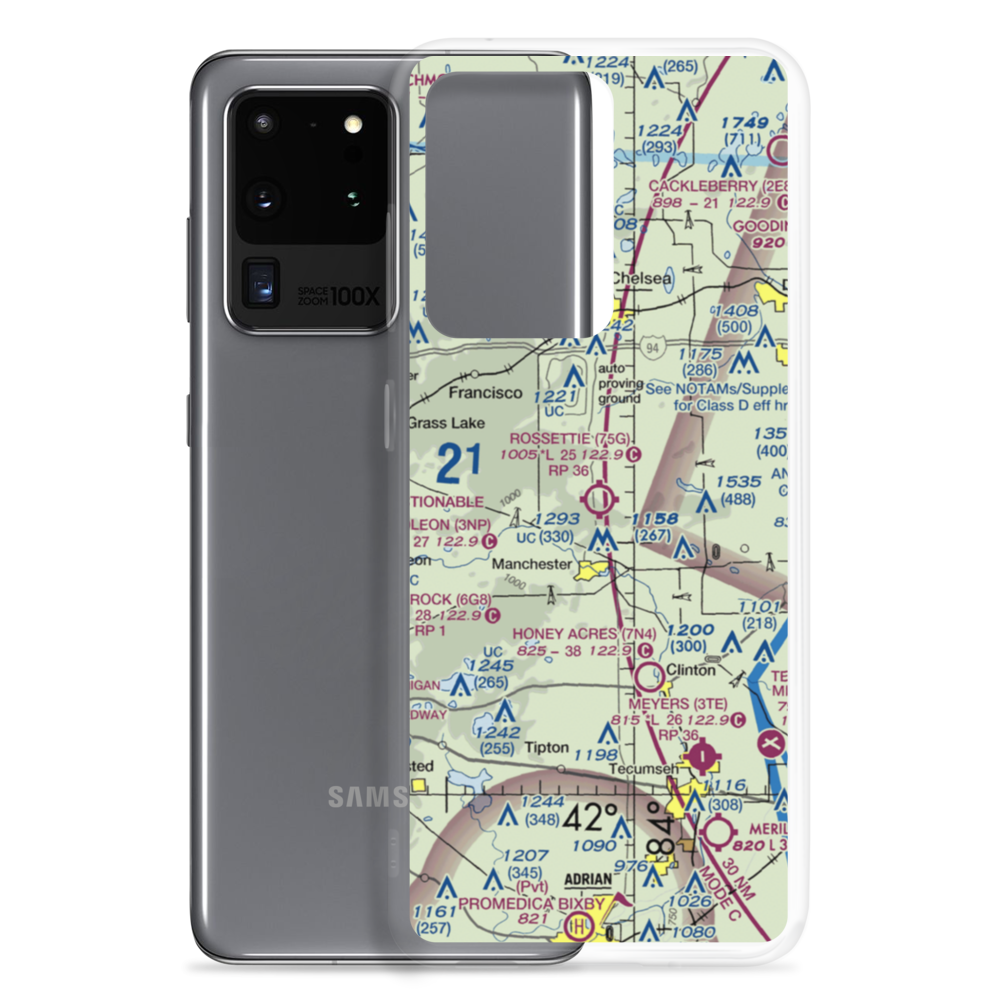 Rossettie Airport (75G) VFR Sectional Samsung Case Samsung Galaxy S20 Ultra model shown