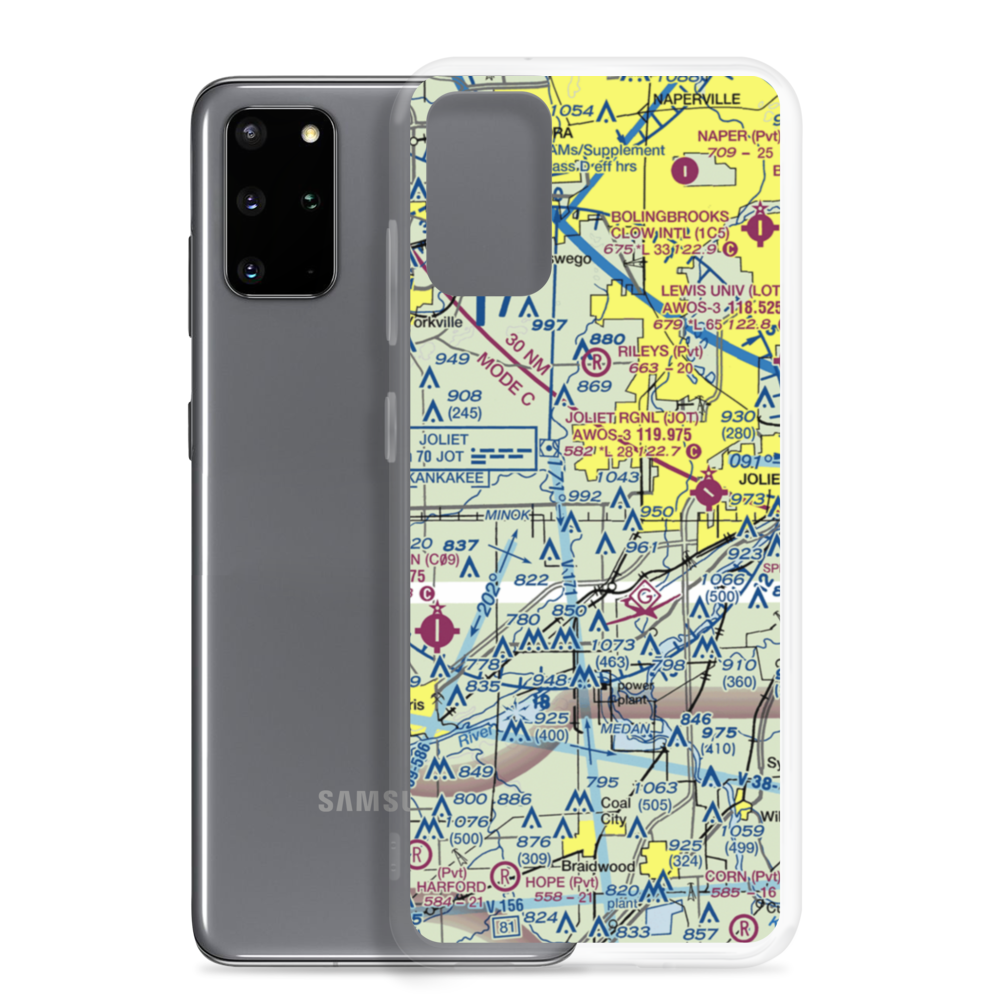 Rossi's Farm Airport (84IL) VFR Sectional Samsung Case Samsung Galaxy S20 Plus model shown