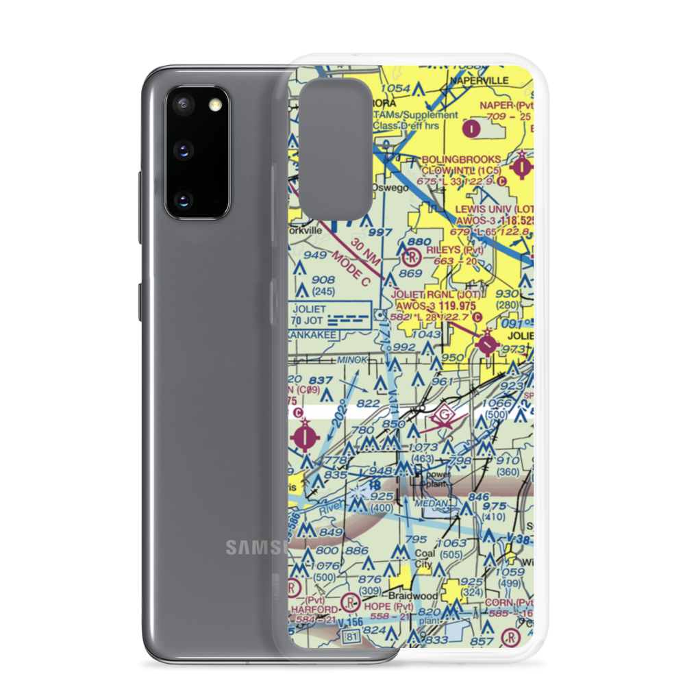 Rossi's Farm Airport (84IL) VFR Sectional Samsung Case Samsung Galaxy S20 model shown