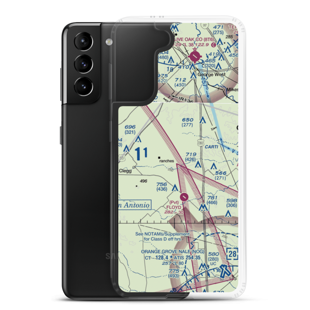 Rossler Ranch Airport (59TS) VFR Sectional Samsung Case Samsung Galaxy S21 Plus model shown