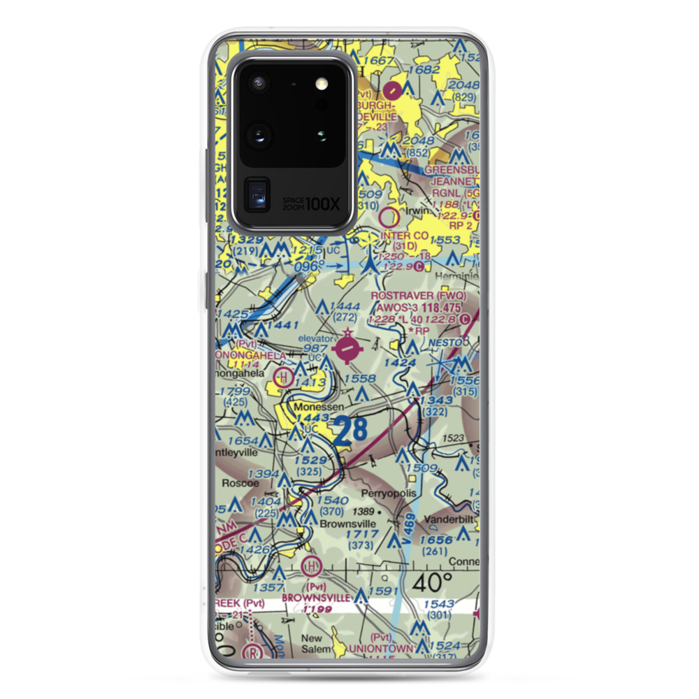 Rostraver Airport (FWQ) VFR Sectional Samsung Case Samsung Galaxy S20 Ultra model shown
