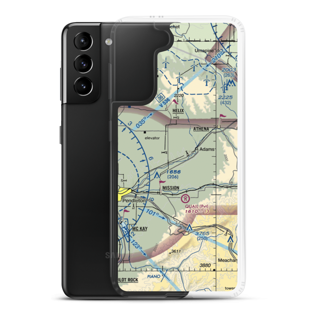 Rothrock Field (OG04) VFR Sectional Samsung Case Samsung Galaxy S21 Plus model shown
