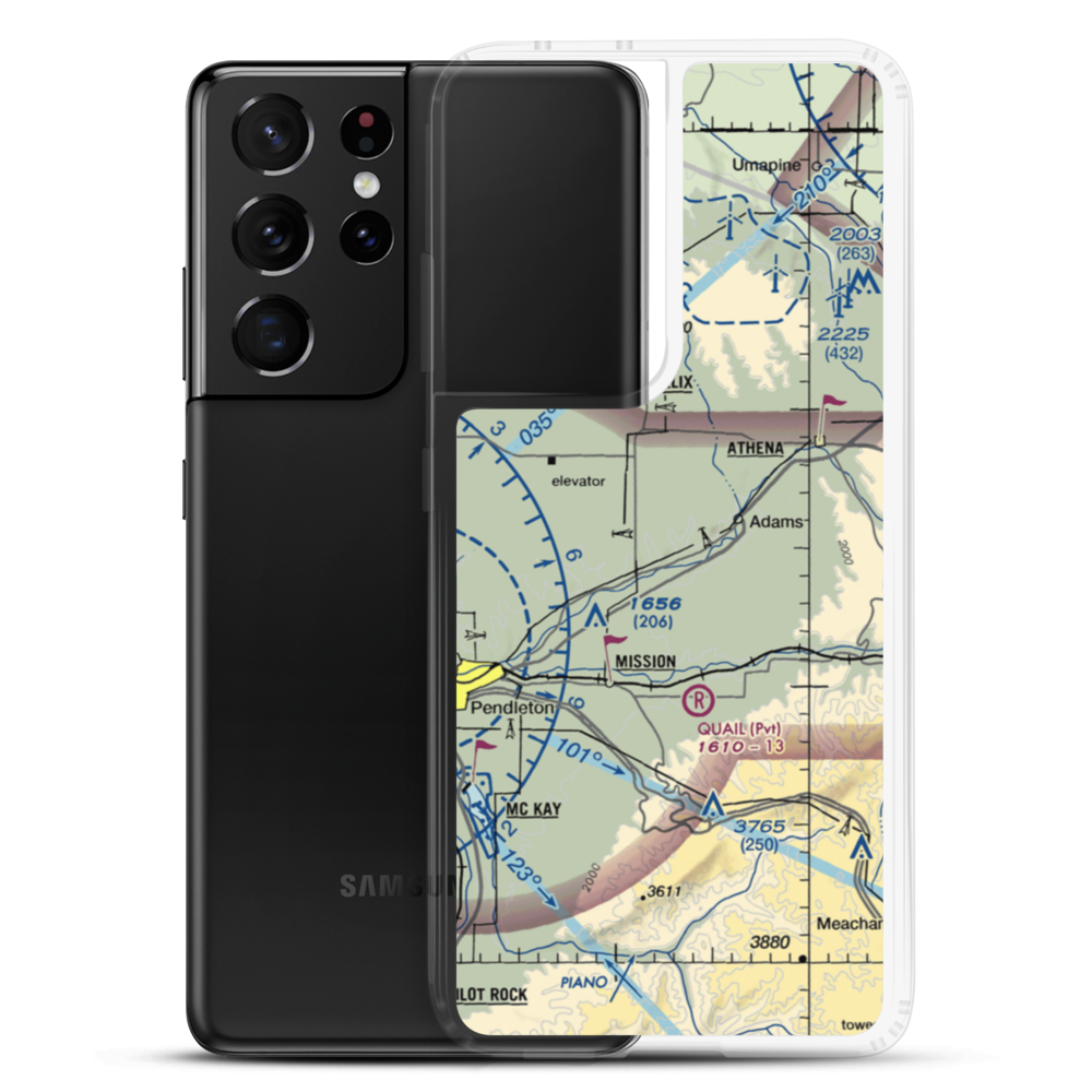 Rothrock Field (OG04) VFR Sectional Samsung Case Samsung Galaxy S21 Ultra model shown