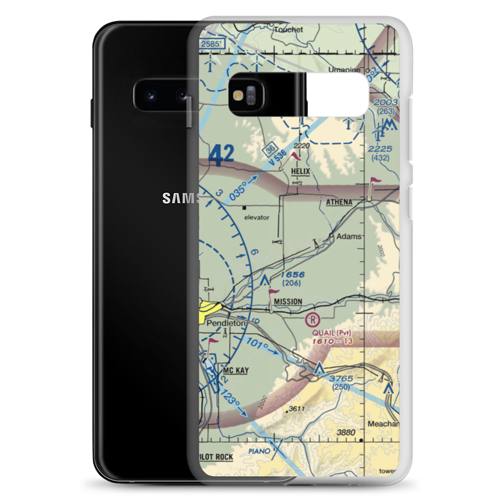 Rothrock Field (OG04) VFR Sectional Samsung Case Samsung Galaxy S10+ model shown