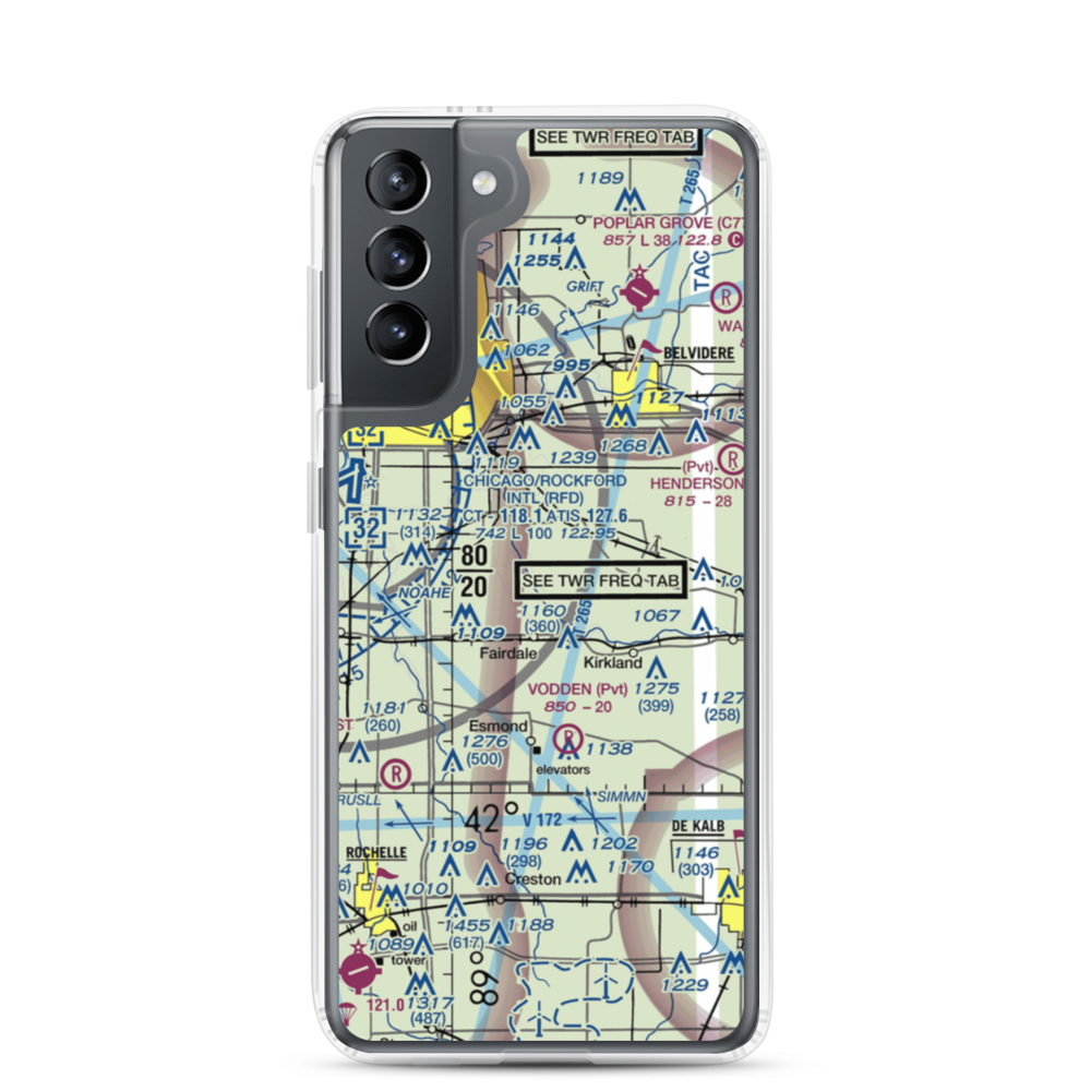 Rotstein Airport (IS59) VFR Sectional Samsung Case Samsung Galaxy S21 model shown