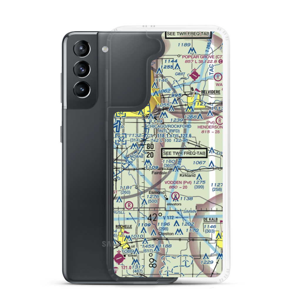 Rotstein Airport (IS59) VFR Sectional Samsung Case Samsung Galaxy S21 model shown