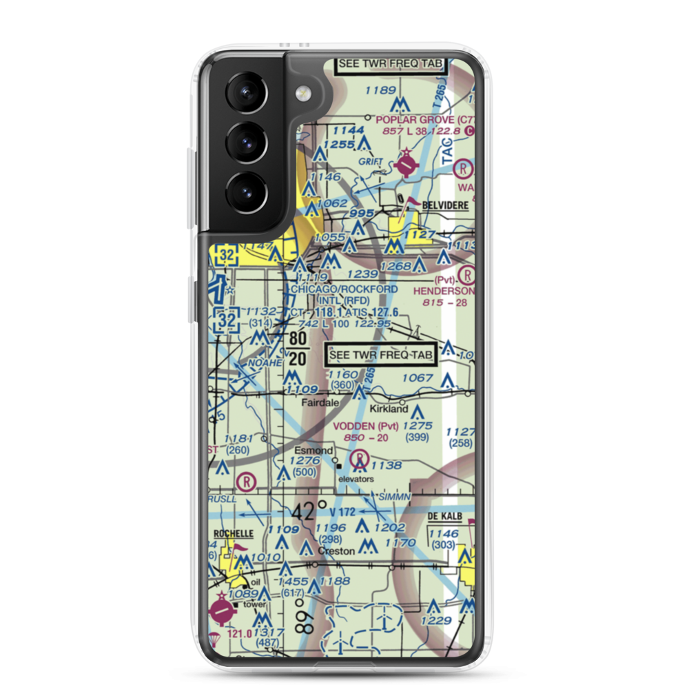 Rotstein Airport (IS59) VFR Sectional Samsung Case Samsung Galaxy S21 Plus model shown