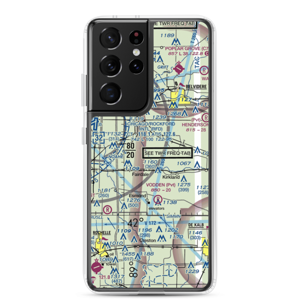 Rotstein Airport (IS59) VFR Sectional Samsung Case Samsung Galaxy S21 Ultra model shown