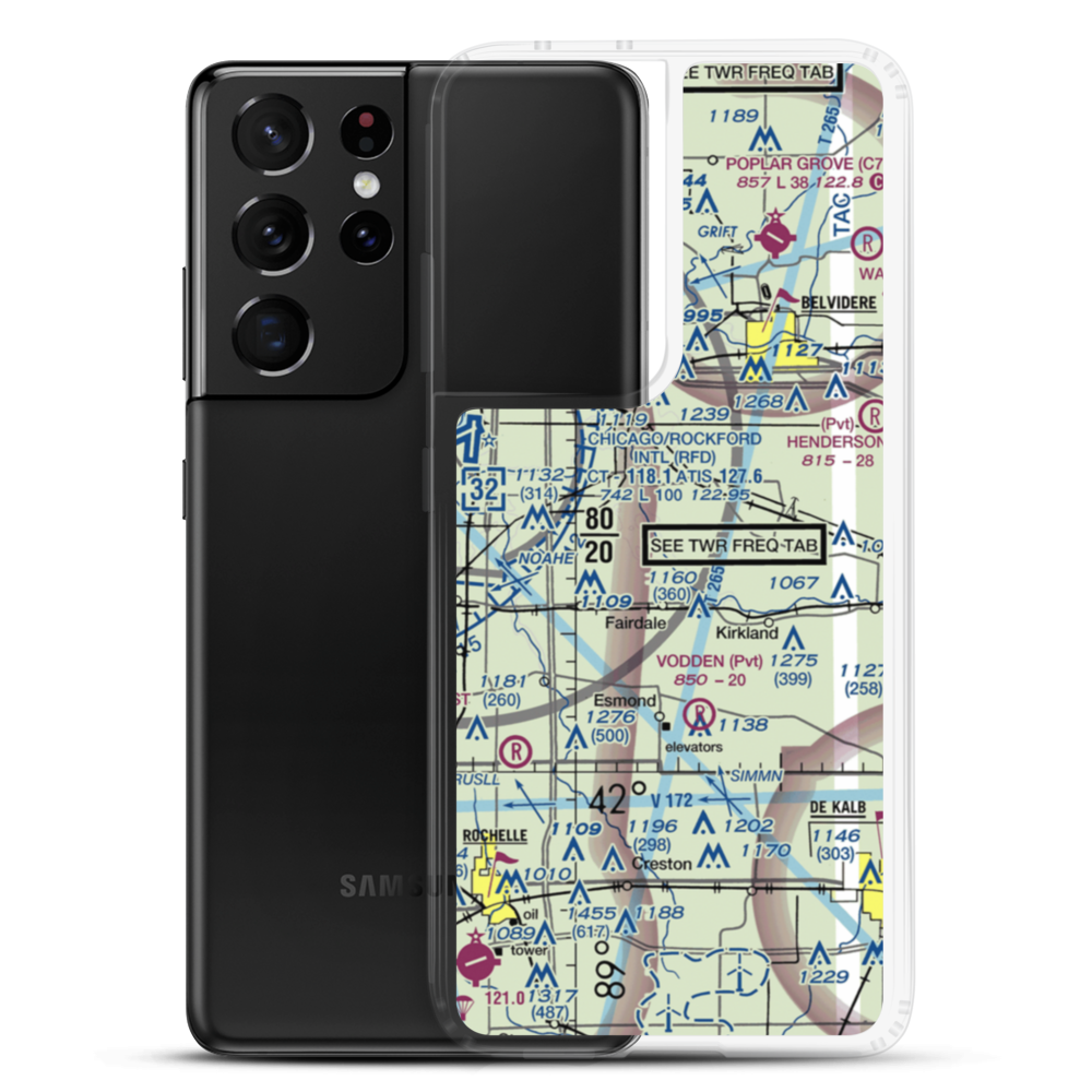 Rotstein Airport (IS59) VFR Sectional Samsung Case Samsung Galaxy S21 Ultra model shown