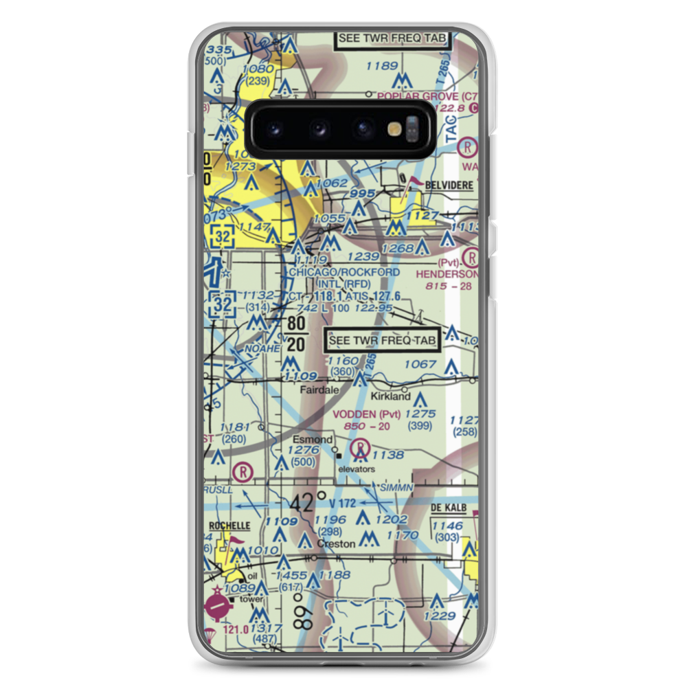 Rotstein Airport (IS59) VFR Sectional Samsung Case Samsung Galaxy S10+ model shown