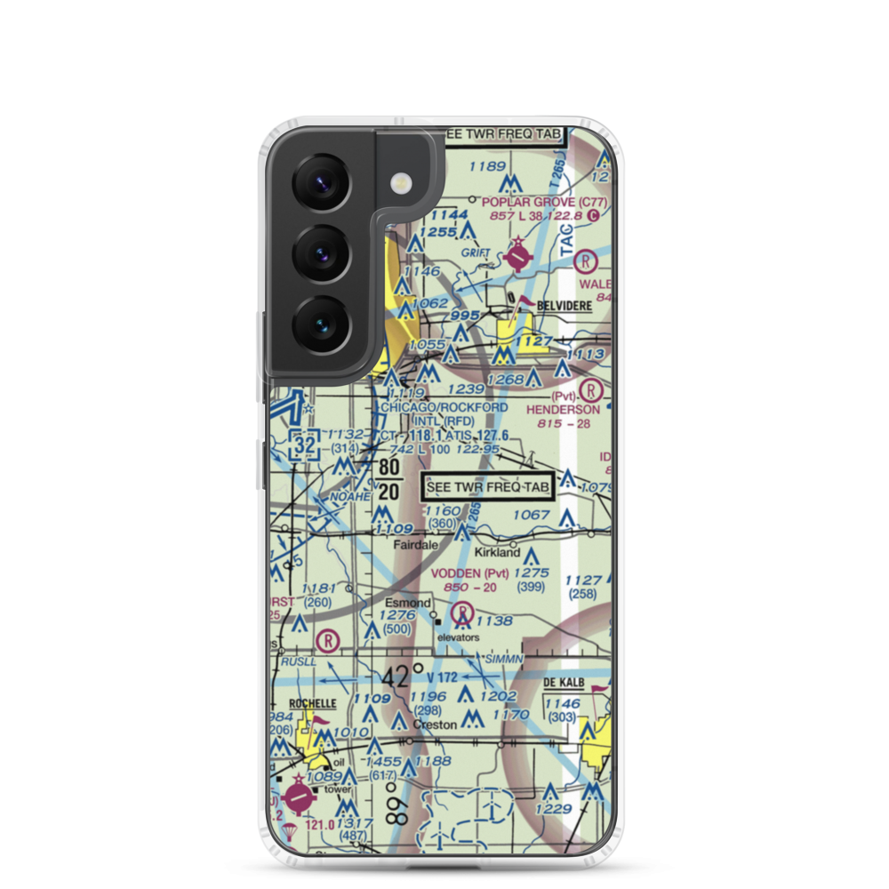 Rotstein Airport (IS59) VFR Sectional Samsung Case Samsung Galaxy S22 model shown
