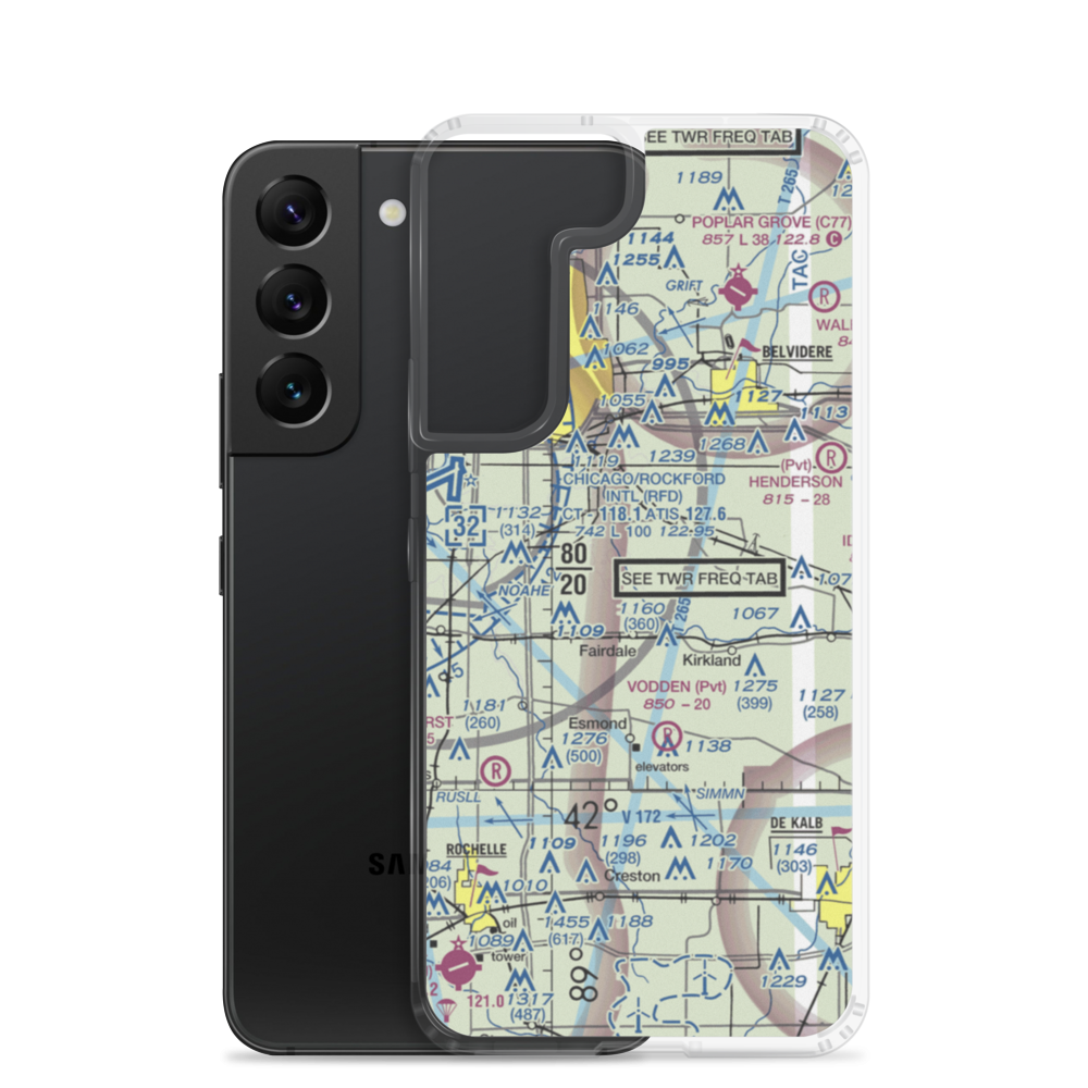 Rotstein Airport (IS59) VFR Sectional Samsung Case Samsung Galaxy S22 model shown