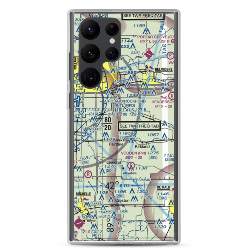 Rotstein Airport (IS59) VFR Sectional Samsung Case Samsung Galaxy S22 Ultra model shown