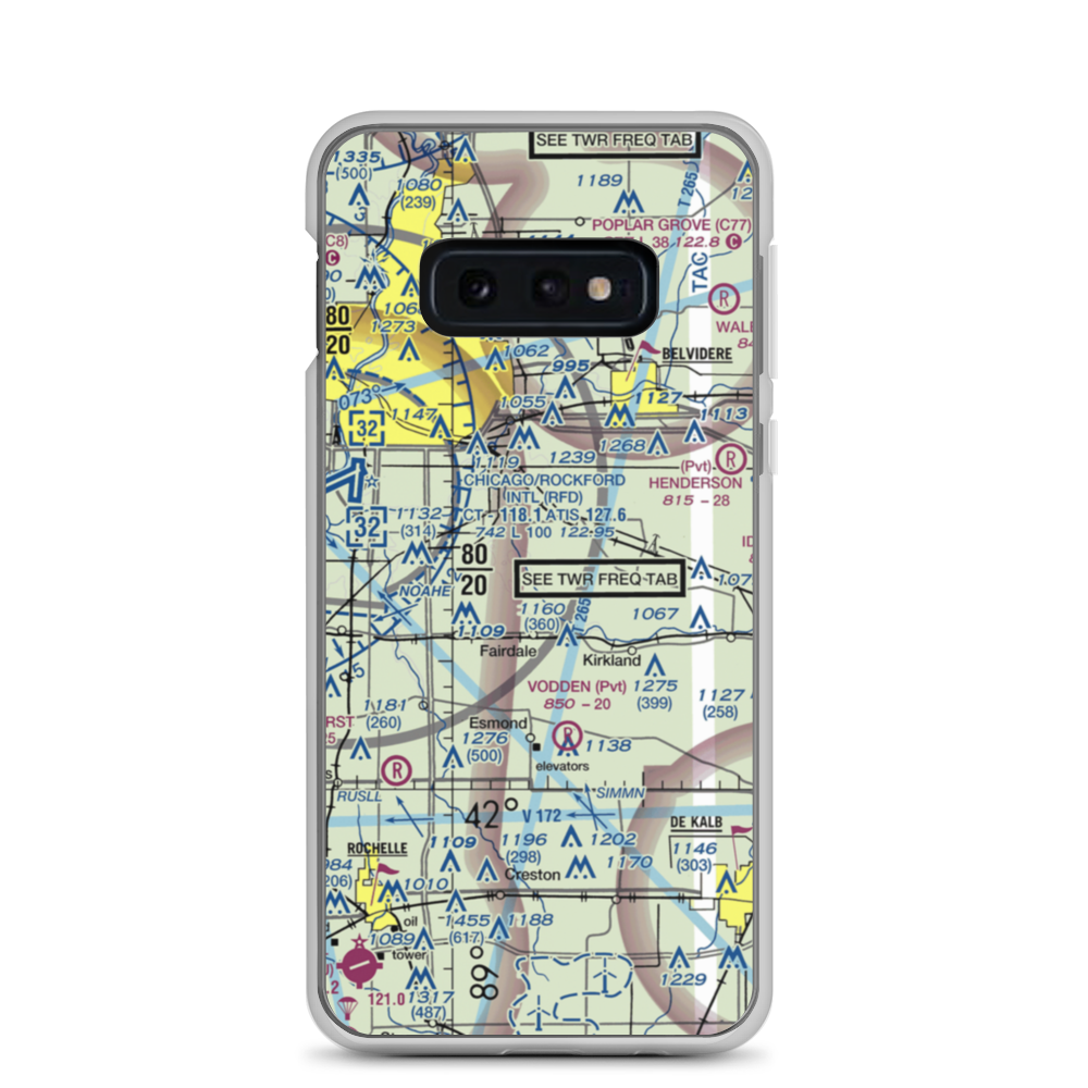 Rotstein Airport (IS59) VFR Sectional Samsung Case Samsung Galaxy S10e model shown