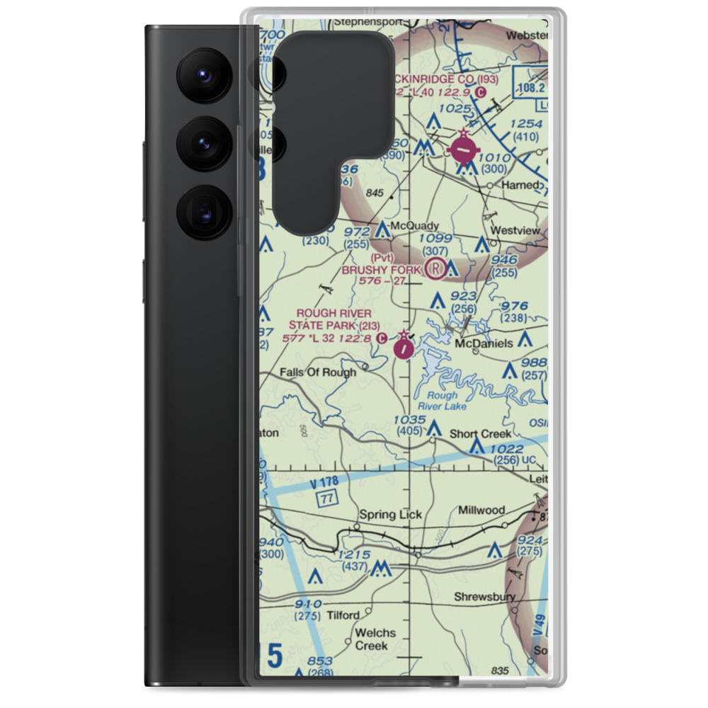 Rough River State Park Airport (2I3) VFR Sectional Samsung Case Samsung Galaxy S22 Ultra model shown