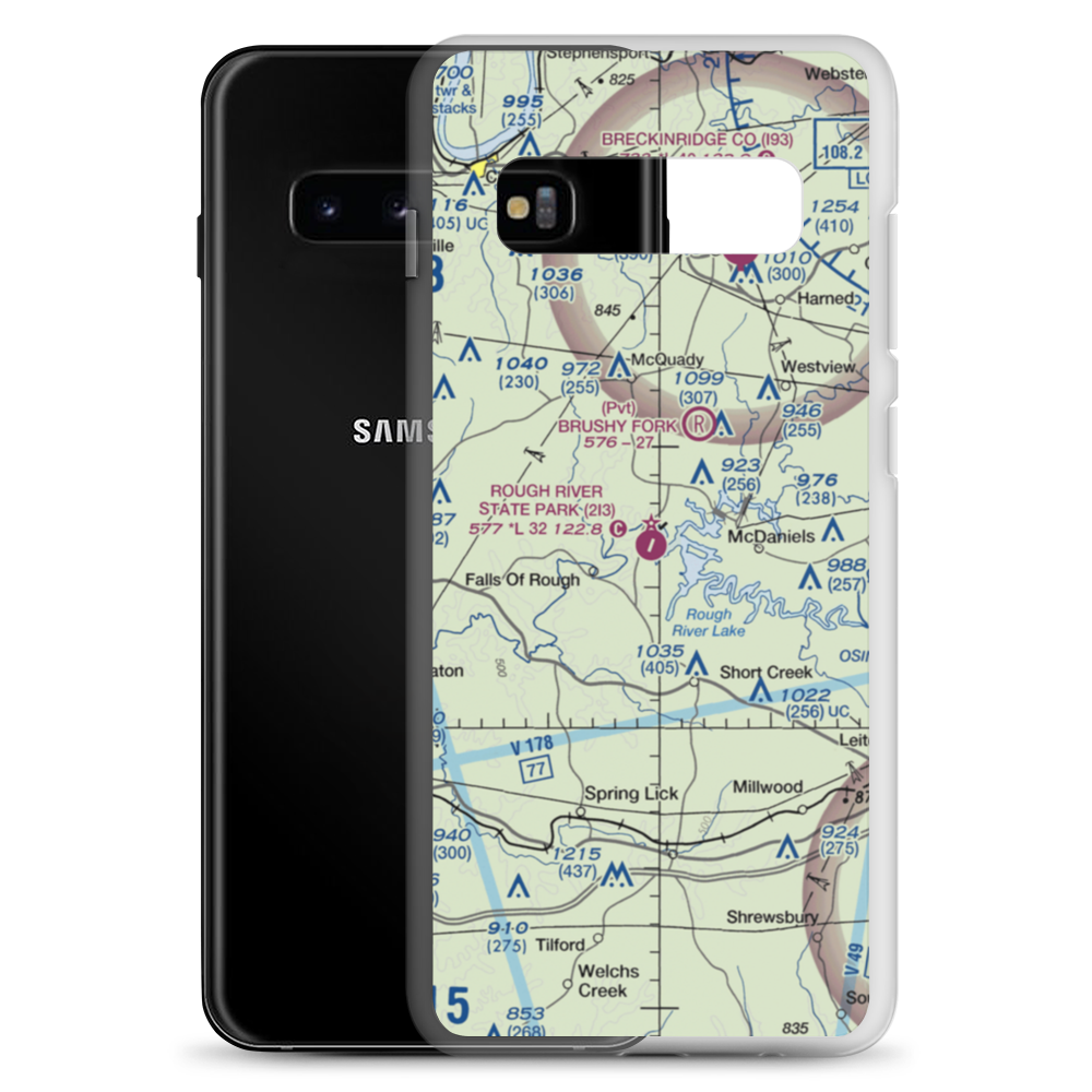 Rough River State Park Airport (2I3) VFR Sectional Samsung Case Samsung Galaxy S10+ model shown