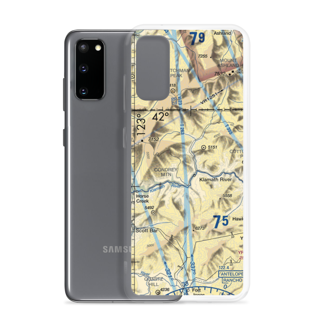 Round Mountain Ranch Airport (CA09) VFR Sectional Samsung Case Samsung Galaxy S20 model shown