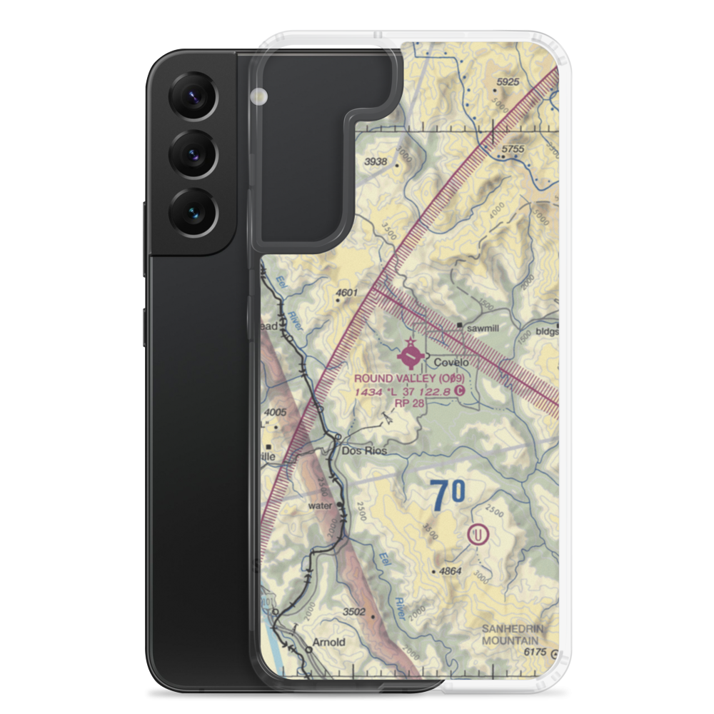 Round Valley Airport (O09) VFR Sectional Samsung Case Samsung Galaxy S22 Plus model shown