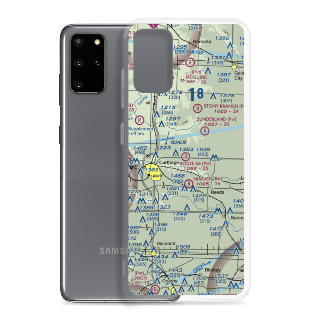 Route 66 Airfield (27MO) VFR Sectional Samsung Case Samsung Galaxy S20 Plus model shown