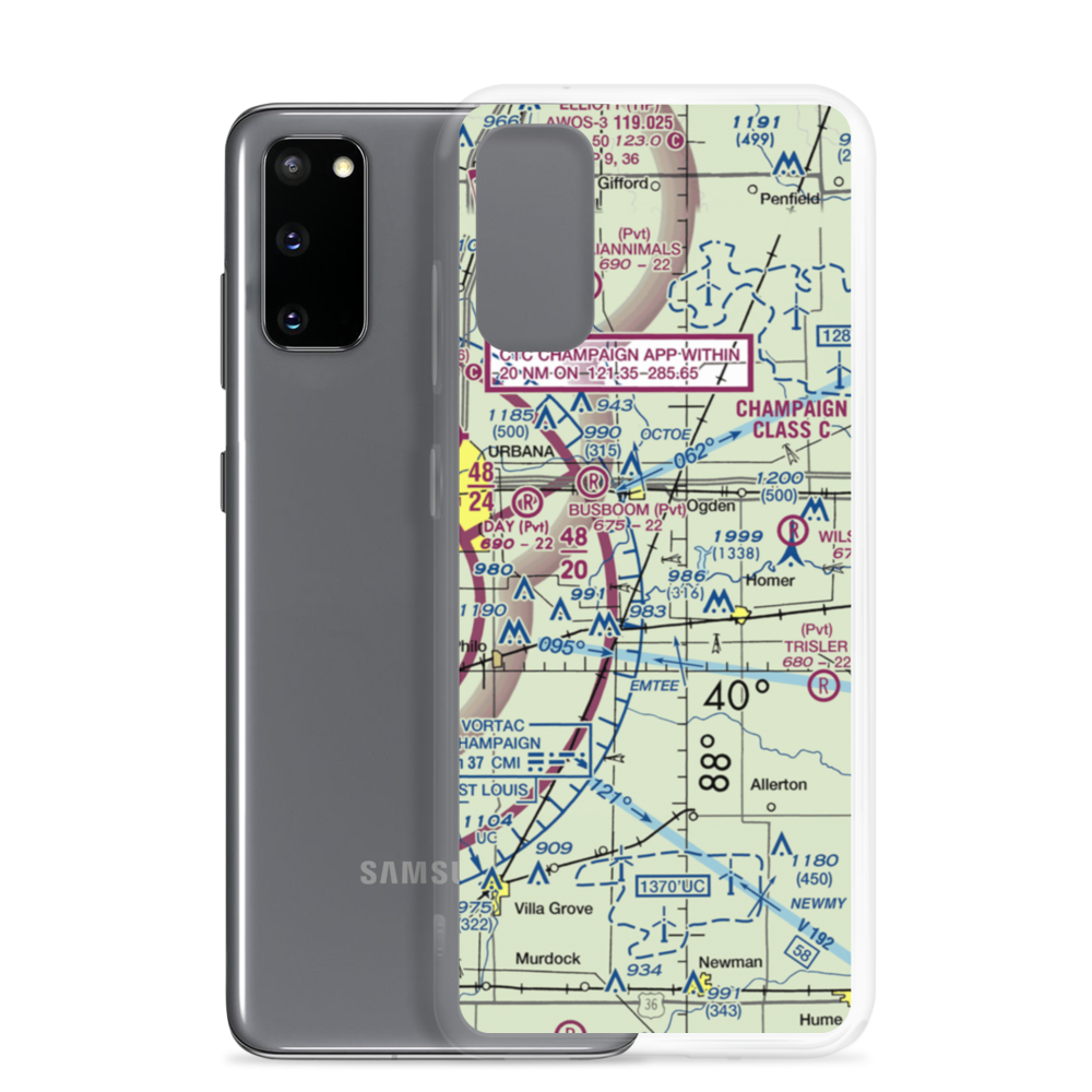 Routh Airport (9IL2) VFR Sectional Samsung Case Samsung Galaxy S20 model shown