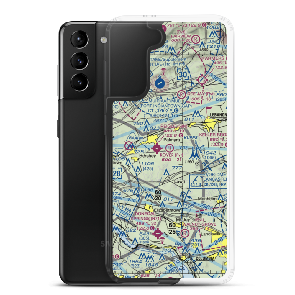 Rover Airport (PA31) VFR Sectional Samsung Case Samsung Galaxy S21 Plus model shown