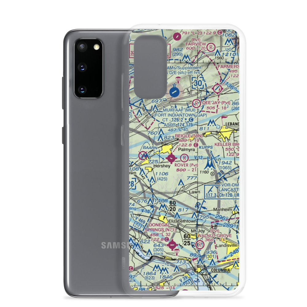 Rover Airport (PA31) VFR Sectional Samsung Case Samsung Galaxy S20 model shown