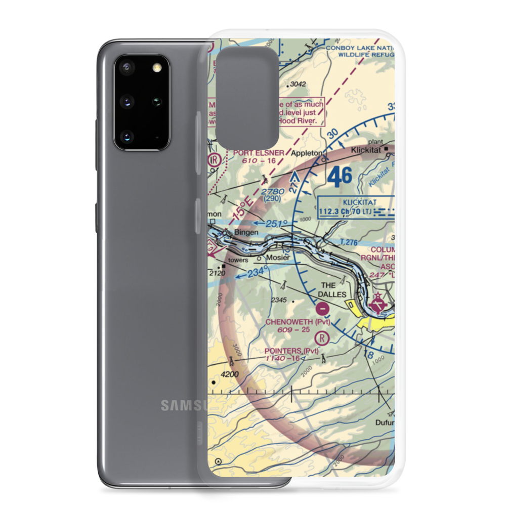 Rowena Dell Airport (02OR) VFR Sectional Samsung Case Samsung Galaxy S20 Plus model shown