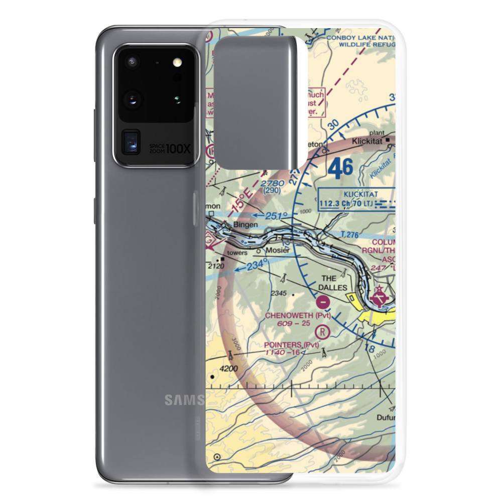 Rowena Dell Airport (02OR) VFR Sectional Samsung Case Samsung Galaxy S20 Ultra model shown