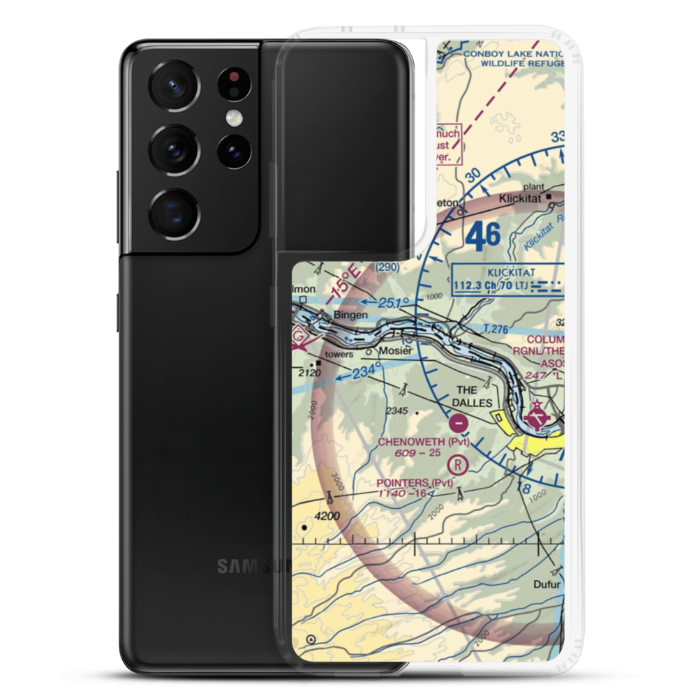 Rowena Dell Airport (02OR) VFR Sectional Samsung Case Samsung Galaxy S21 Ultra model shown