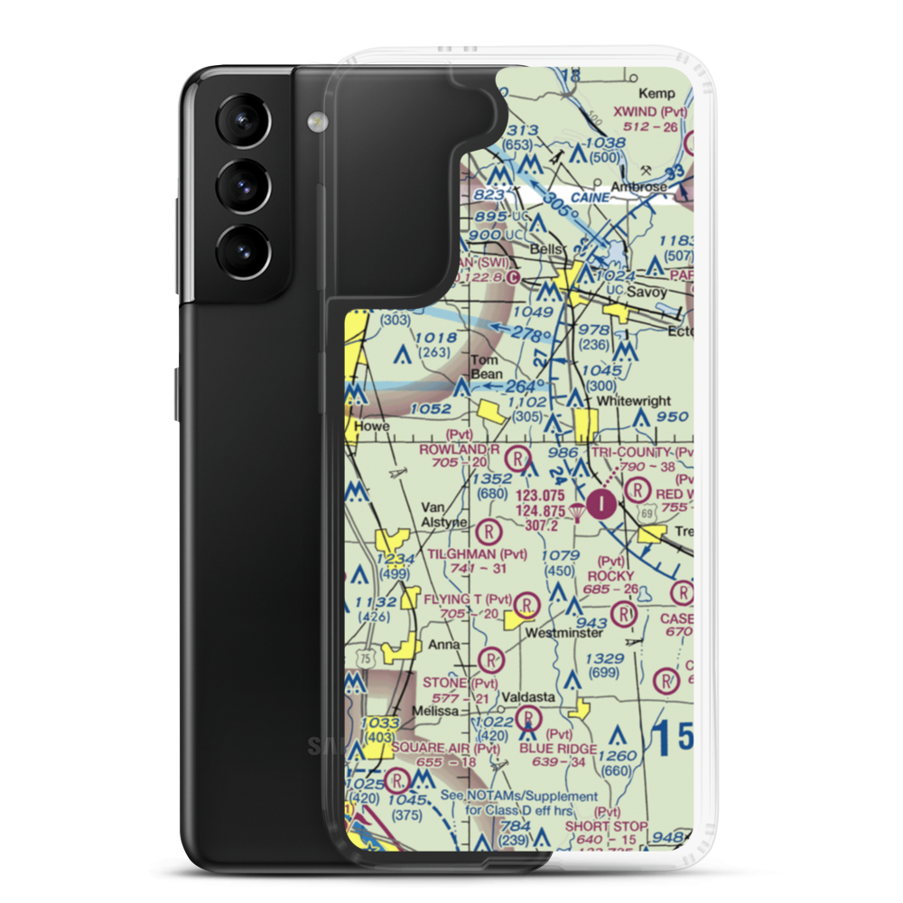 Rowland R Airfield (23TA) VFR Sectional Samsung Case Samsung Galaxy S21 Plus model shown