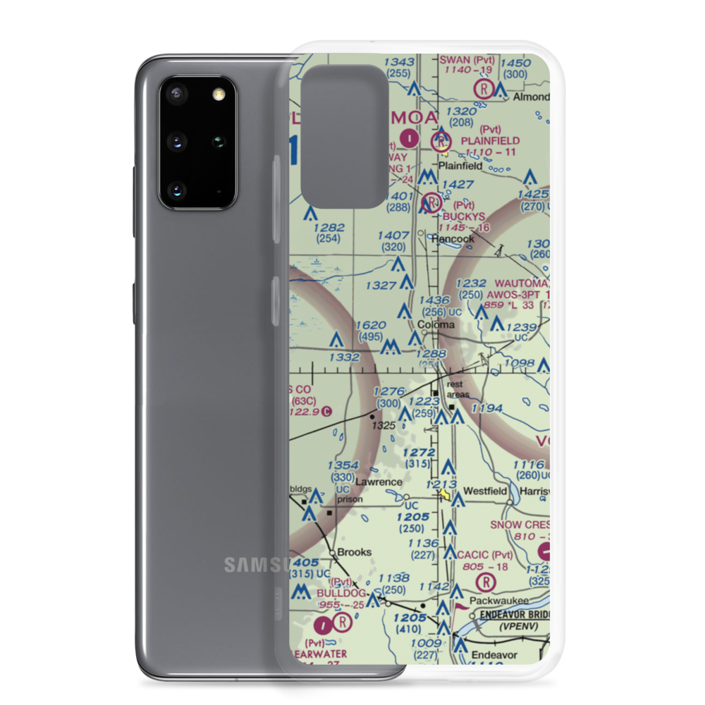 Rox Airport (WS09) VFR Sectional Samsung Case Samsung Galaxy S20 Plus model shown