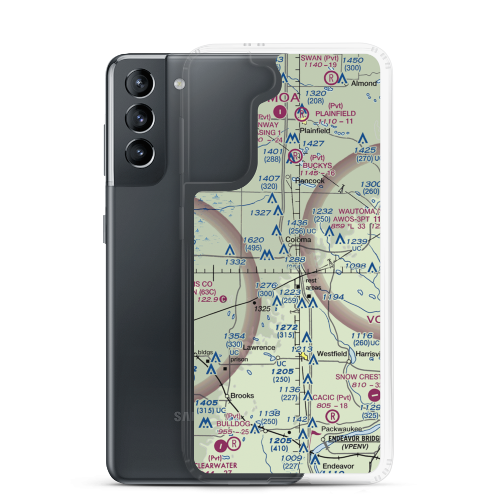 Rox Airport (WS09) VFR Sectional Samsung Case Samsung Galaxy S21 model shown